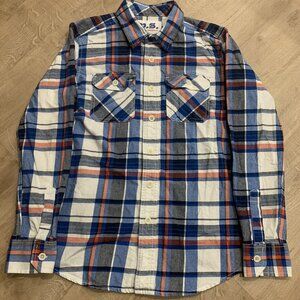 P.S. from Aeropostale Youth Boys Size 12 Long Sleeve Button Up Shirt Plaid Kids